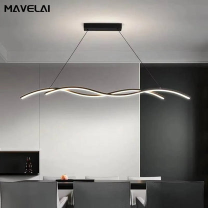 Modern Black and White Metal LED Pendant Light - Decorbites