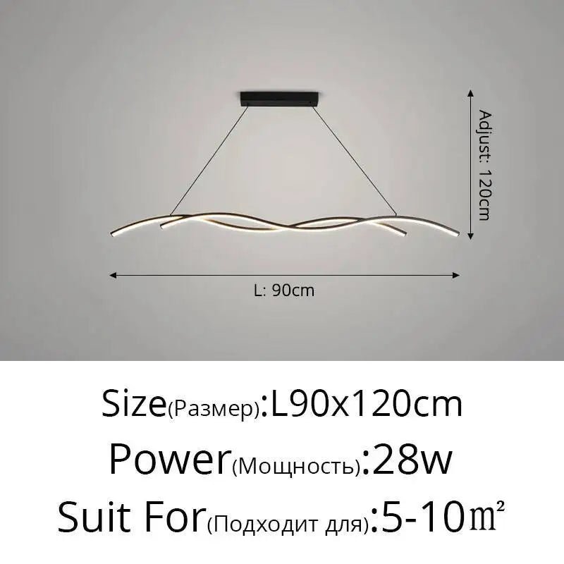 Modern Black and White Metal LED Pendant Light - Decorbites
