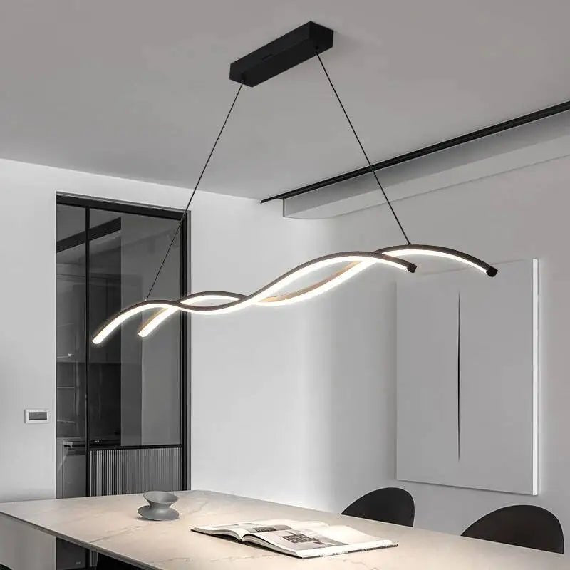 Modern Black and White Metal LED Pendant Light - Decorbites