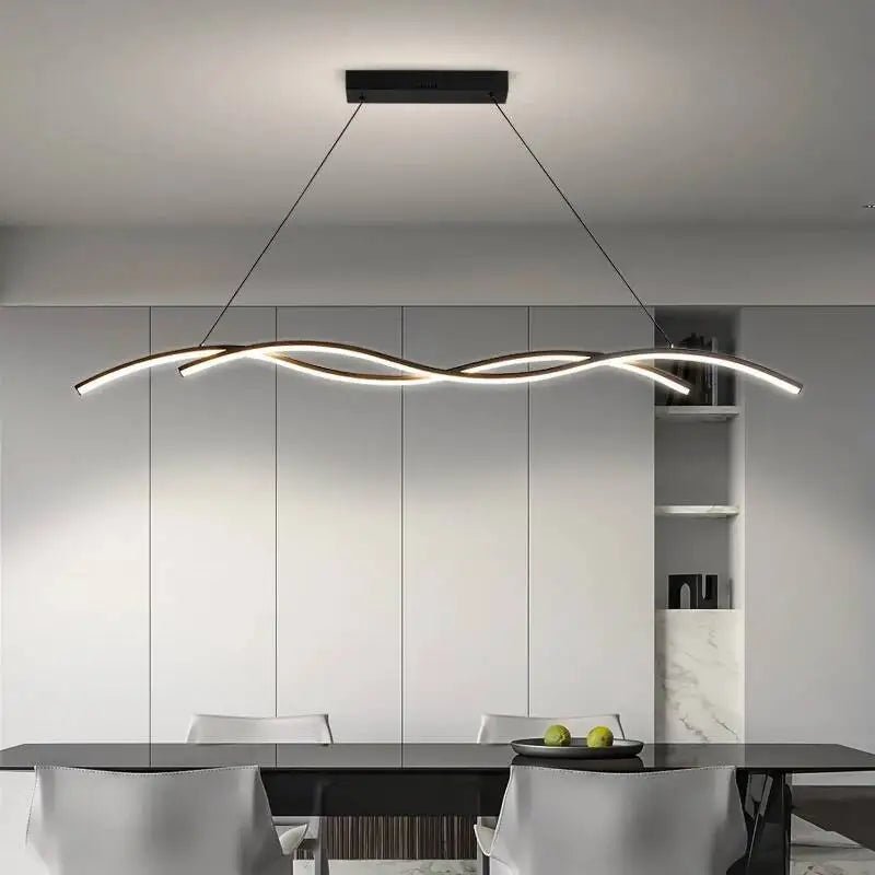 Modern Black and White Metal LED Pendant Light - Decorbites
