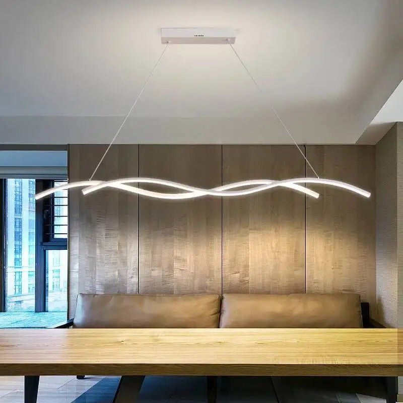 Modern Black and White Metal LED Pendant Light - Decorbites