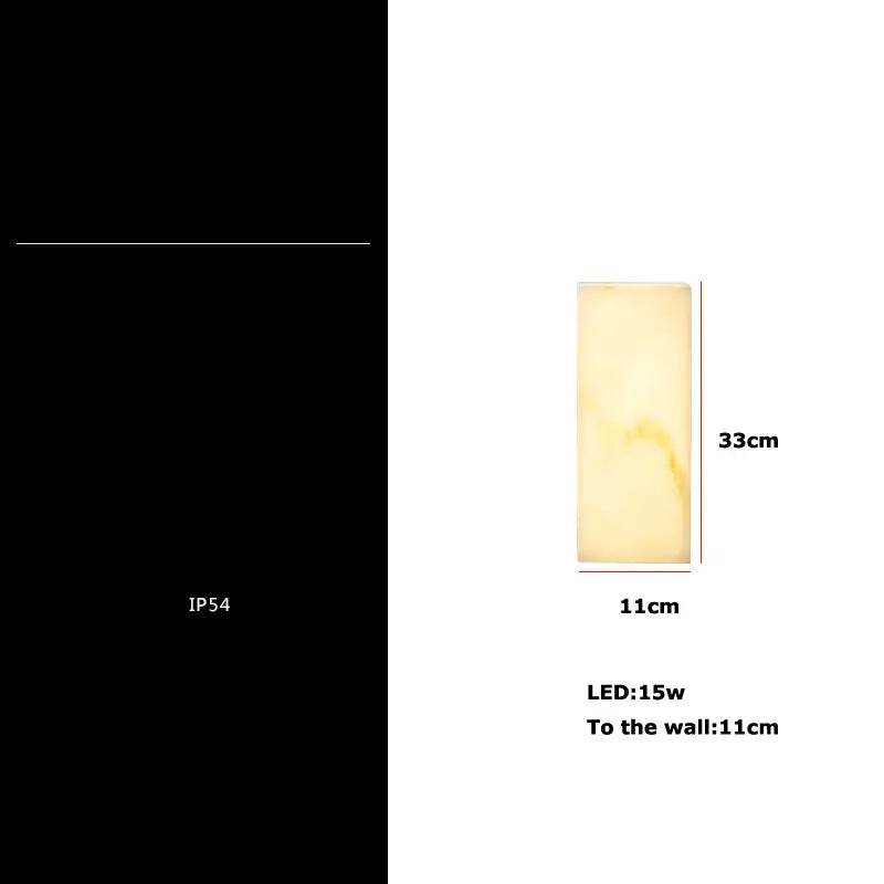 Modern black art deco marble led wall light with warm-toned rectangular sconce featuring subtle veining for decorbites bedroom decor