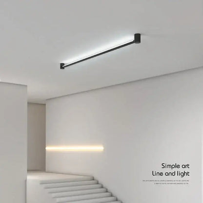 Minimalist decorbites black bar linear wall light with sleek modern design for living room ambient lighting decor