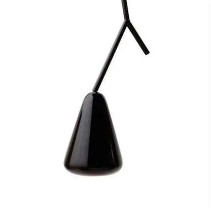 Modern black glossy conical pendant light with minimalist metal arm suitable for dining room glass pendant lights use