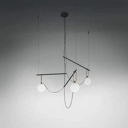 Modern black and brass pendant light with three white glass ball shades for bedroom decorbites glass ball lighting