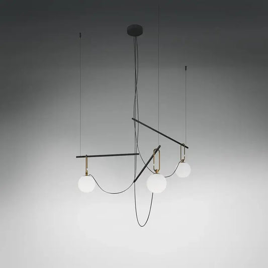 Modern black and brass pendant light with three white glass ball shades for bedroom decorbites glass ball lighting