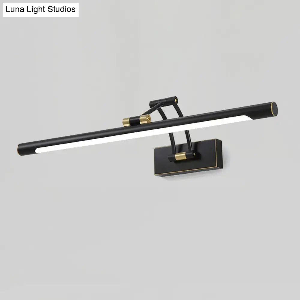 Modern black and brass adjustable led vanity light with sleek design for linear mirror cabinet and bathroom mirror cabinet