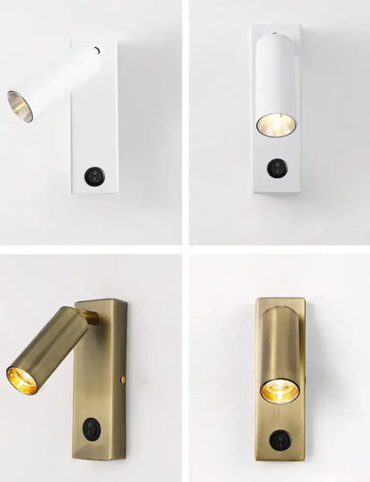 Modern black brass wall lamp with adjustable led heads and usb port for bedroom reading decorbites black brass finish