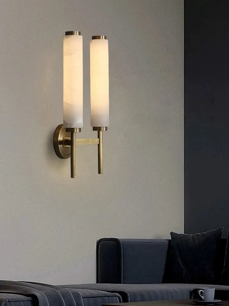 Modern black bronze brass wall lights with two frosted white opal glass shades for living room decorbites black bronze
