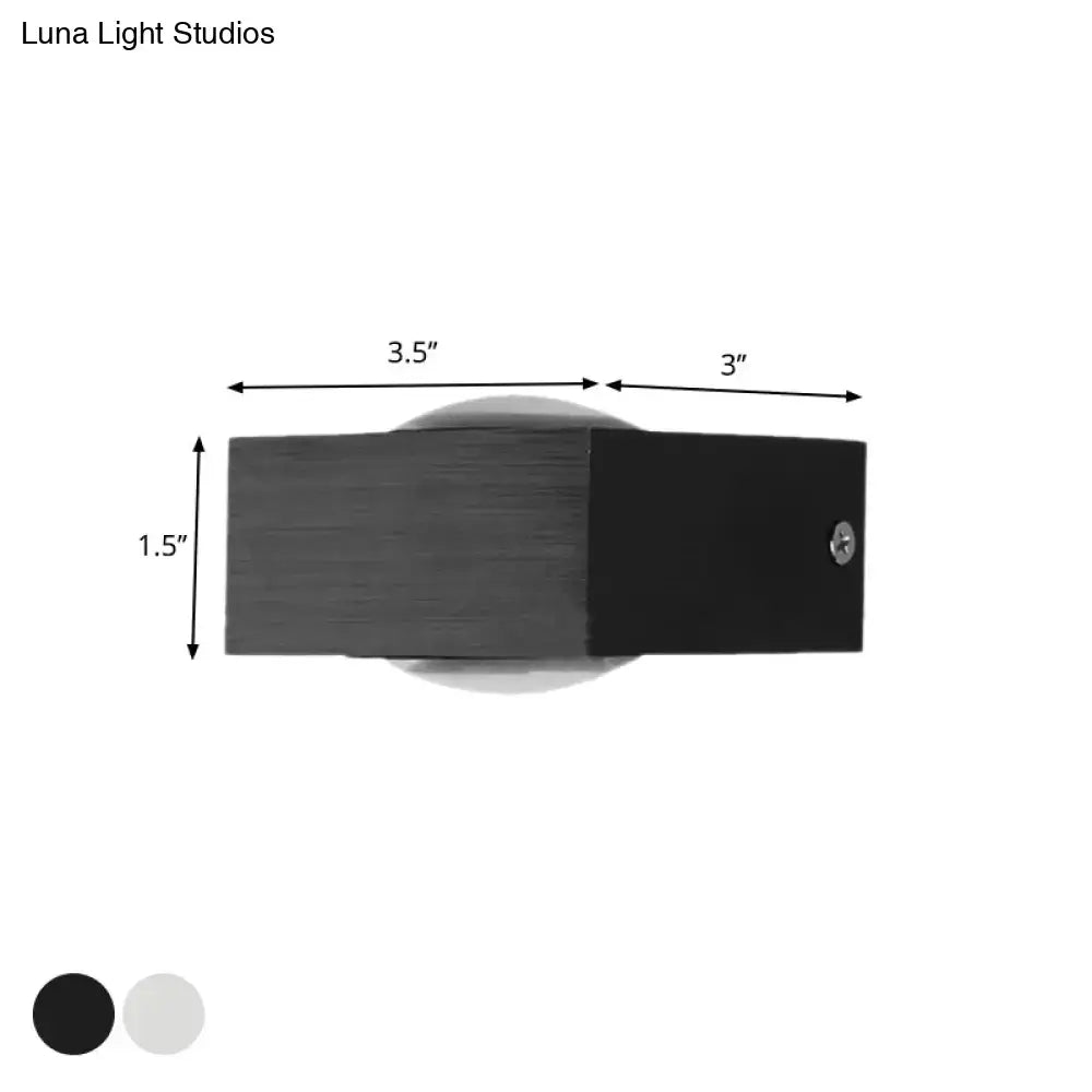 Modern black and brushed silver rgb wall lighting piece with matte finish and circular frosted glass diffuser