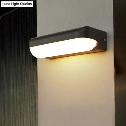 Modern black capsule flush wall sconce wall-mounted lamp with sleek minimalist design and warm white led light for bedroom