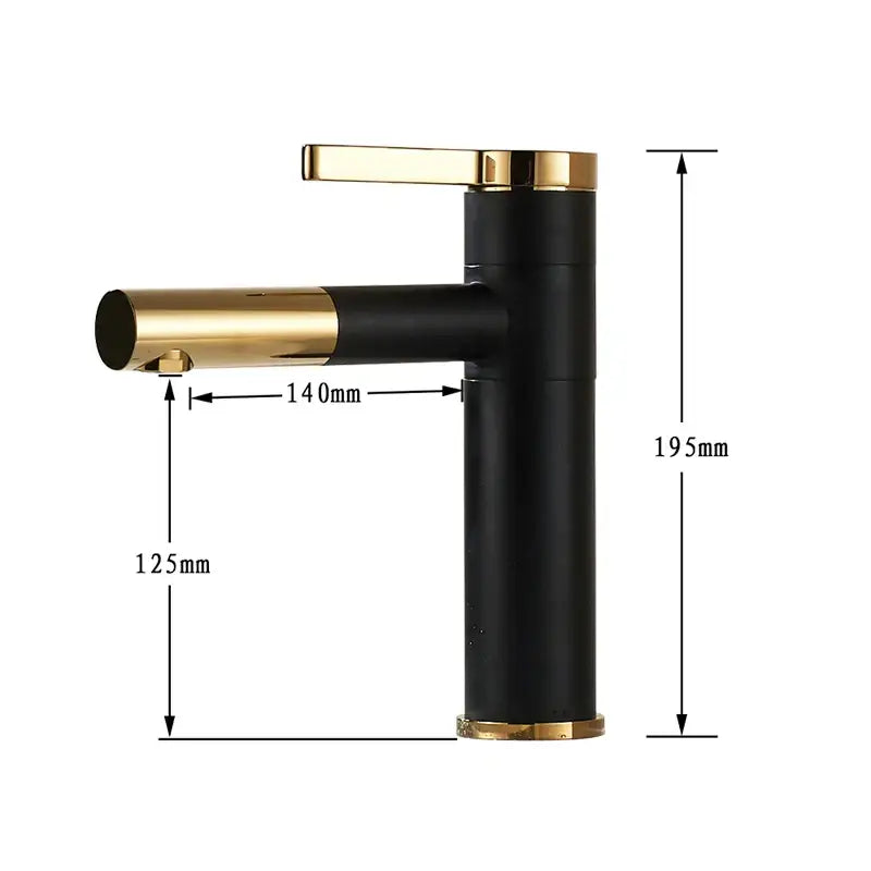 Modern black and gold brass bathroom faucet vessel with sleek minimalist design for decorbites brass bathroom use
