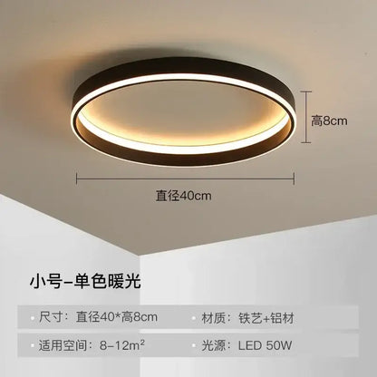 Modern black circular led ceiling light with sleek frame and warm white illumination for living room decorbites circular led ceiling lights