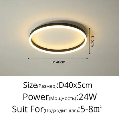 Modern black circular led ceiling light with sleek frame and warm white illumination for living room decorbites circular led ceiling lights