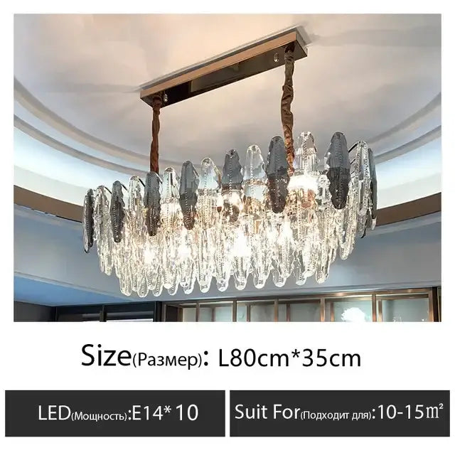 Modern black and clear diamond crystal chandelier pendant lamp with twisted bronze chains and brass-finished ceiling mount