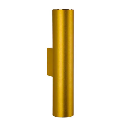Gold-colored cylindrical wall lamp with sleek modern design for bedroom decorbites cob led wall sconce up down lighting