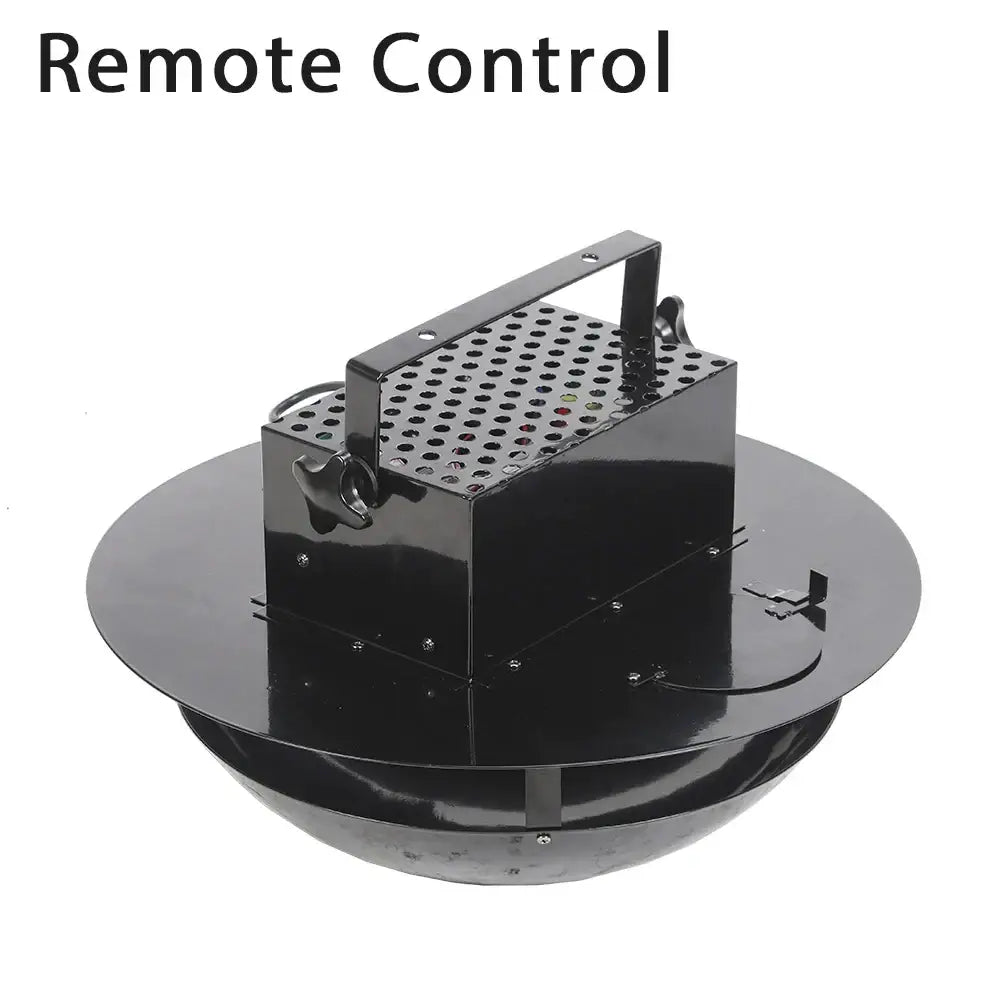 Black metal remote control with perforated top and handle for modern black confetti streamer cannon machine decorbites