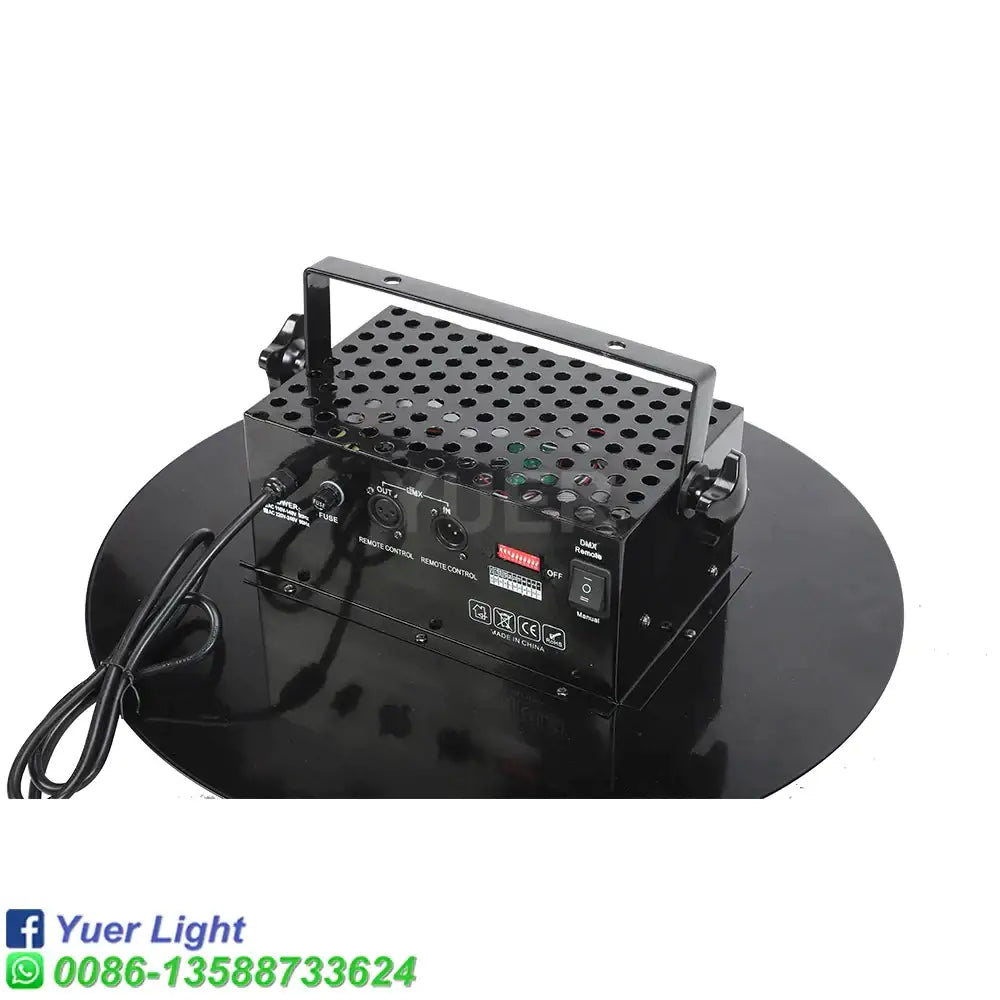 Modern black metal confetti streamer cannon machine with perforated top, handle, and multiple ports for party stage decorbites