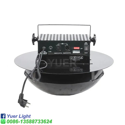 Black yuer confetti streamer cannon machine with perforated top panel and control ports for decorbites party stage use