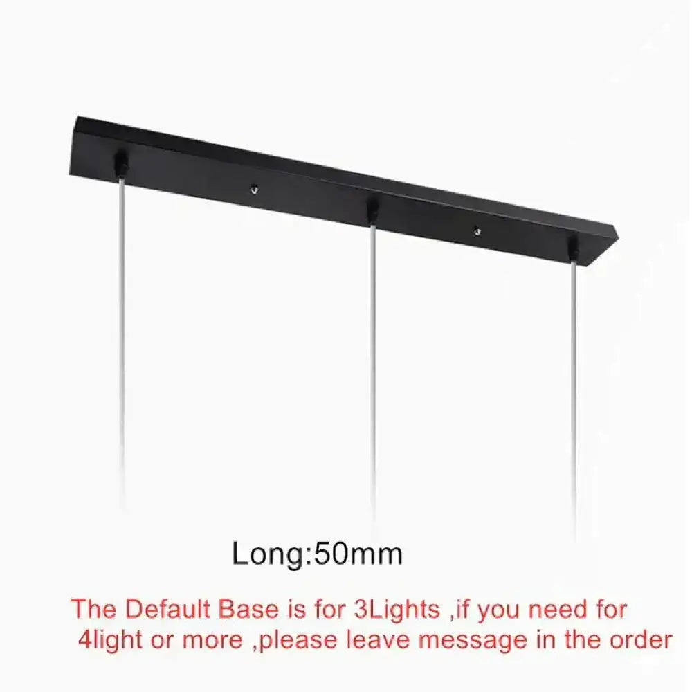 Modern black conical led pendant lamp with three hanging cords designed as a kitchen island led pendant lamp