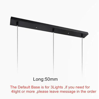 Modern black conical led pendant lamp with three hanging cords designed as a kitchen island led pendant lamp