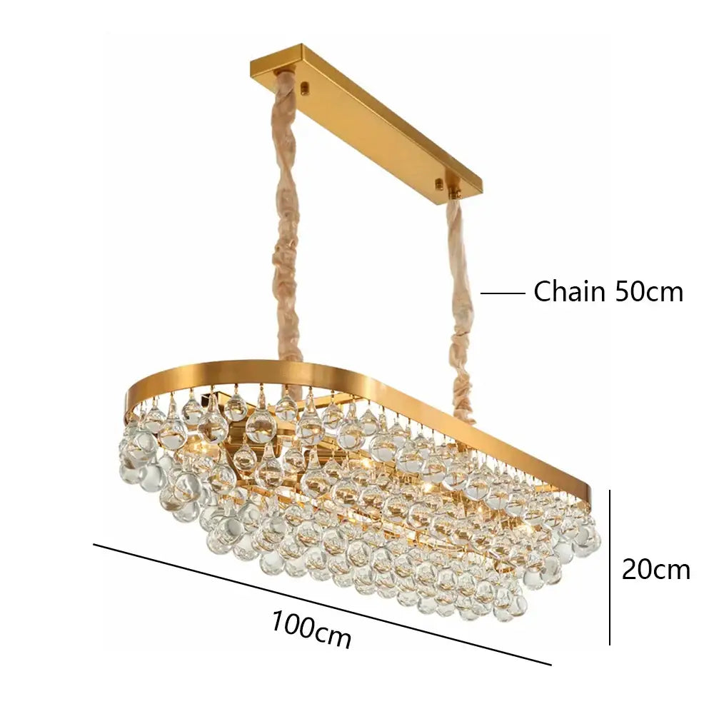 Modern black crystal bead chandelier with gold-toned oval frame, cascading clear crystal droplets, and twisted fabric chains for dining room decorbites black crystal ceiling