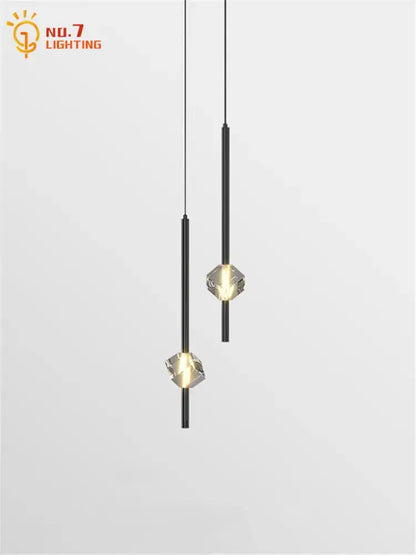 Modern black crystal bedroom pendant lights featuring faceted crystal accents ideal for decorbites crystal bedroom decor