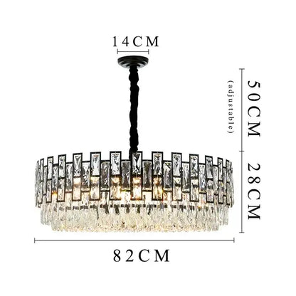 Modern black crystal led chandelier with clear rectangular prisms and black twisted chain for living room decorbites black crystal
