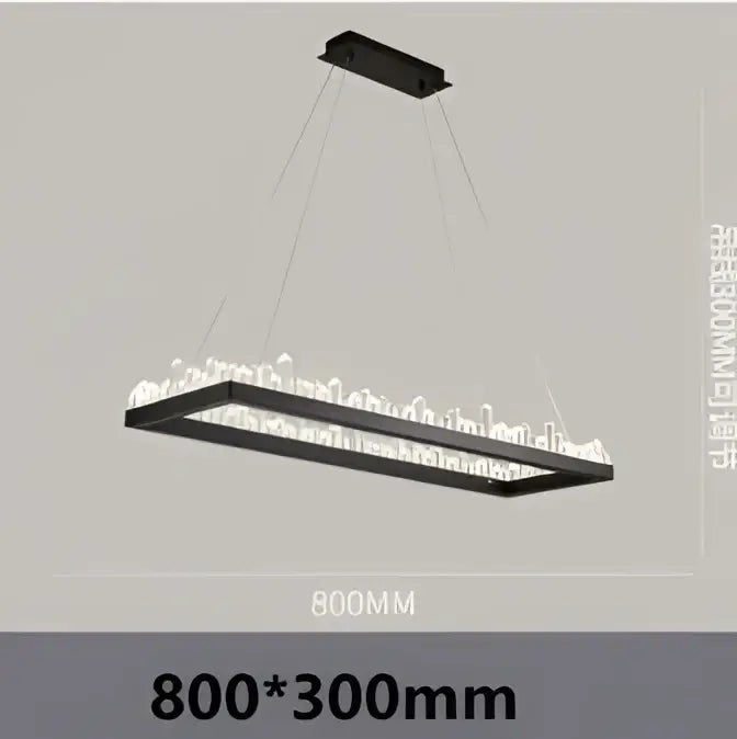Modern black crystal led pendant light featuring clear crystal elements along the lower edge for elegant pendant lights decorbites crystal led