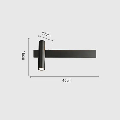 Modern black cylindrical wall light with sleek horizontal bar and vertical fixture ideal for bedroom reading decorbites copper wall light