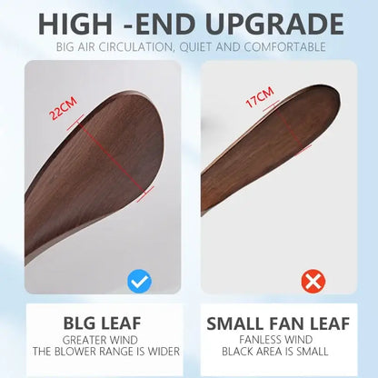Dark brown wooden ceiling fan blade with smooth polished finish and ergonomic design for remote control blade dc motor fan