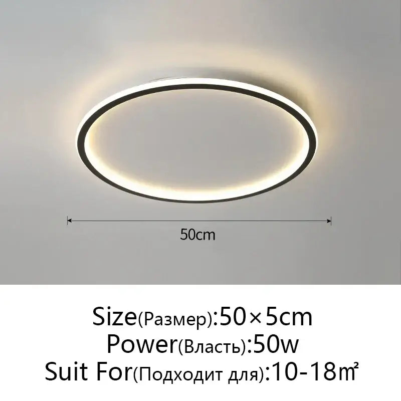 Modern black decorbites dimmable led ceiling light with sleek frame and warm white illumination for living room use