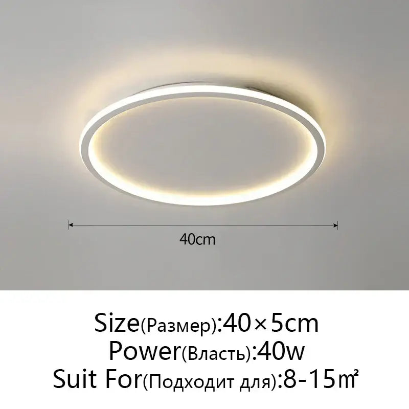 Modern black decorbites dimmable led ceiling light with a sleek white frame and warm glow for living room use