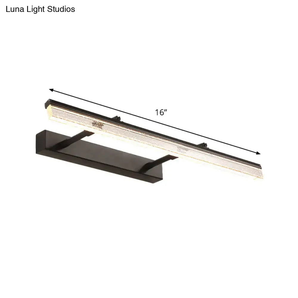 Modern black dual arm led vanity light wall-mounted fixture 16 inch warm white bathroom lamp 220v-240v 110v-120v