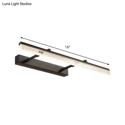 Modern black dual arm led vanity light wall-mounted fixture 16 inch warm white bathroom lamp 220v-240v 110v-120v