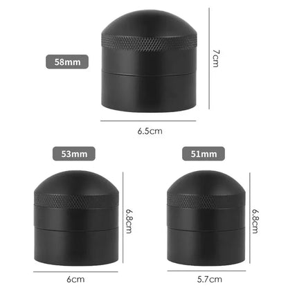 Modern black espresso needle distributor with matte metal finish and textured grip for coffee grounds decorbites espresso needle