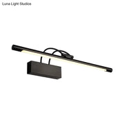 Black matte finish led wall light with sleek rectangular design and curved arms for 110v-120v 220v-240v use