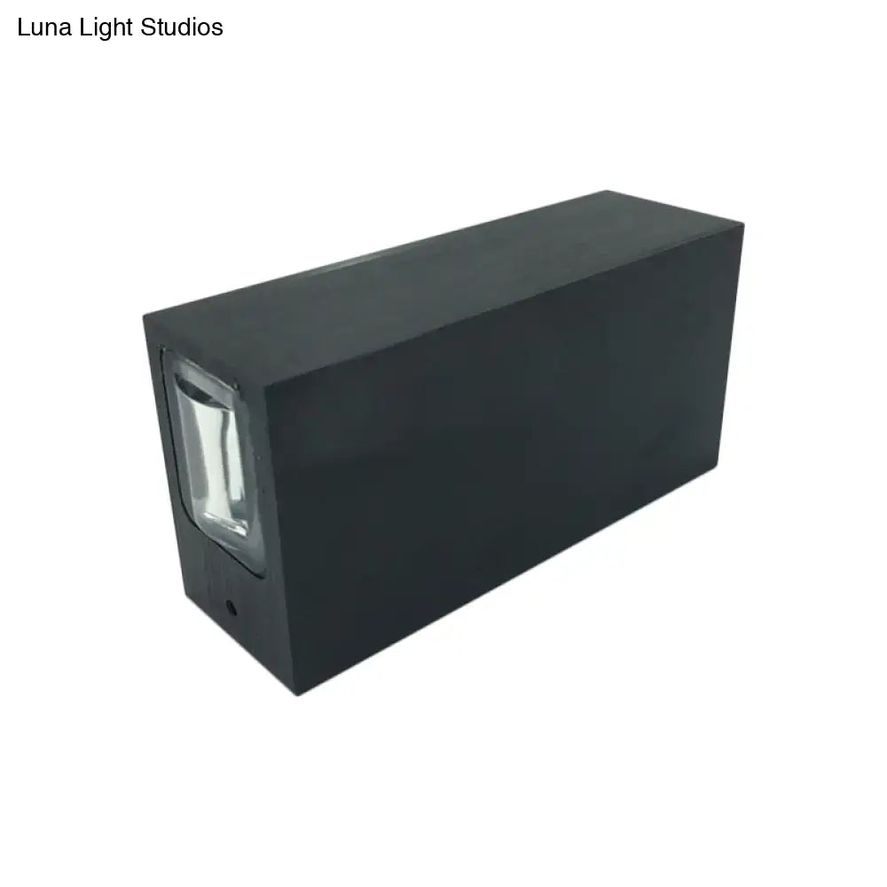 Black finish wall lamp modern rectangular LED light type with clear lens dual beam sconce for hotel use