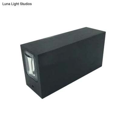 Black finish wall lamp modern rectangular LED light type with clear lens dual beam sconce for hotel use