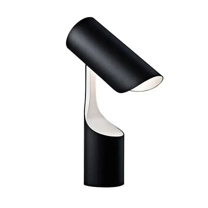 Modern black foldable desk lamp with sleek cylindrical design and white interior for study and bedroom decorbites black foldable