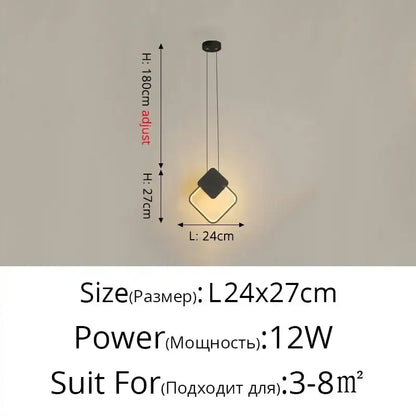 Modern black and gold geometric led pendant light with adjustable height ideal for living room decorbites pendant lights