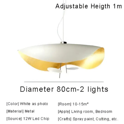 Modern black and gold abstract decorbites lederam manta pendant light with metallic finish for dining room decor