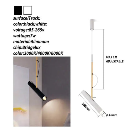 Modern black and gold decorbites adjustable led track light with aluminum arm and white mount for kitchen island decor