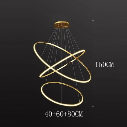 Modern Black Gold Aluminum Staircase Pendant Light - Decorbites