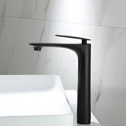 Modern black & gold basin faucet with matte finish and sleek minimalist design by decorbites black for bathroom sink