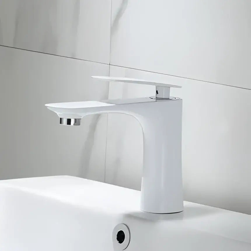White ceramic basin faucet with chrome accents from decorbites black for modern bathroom sink mixer tap