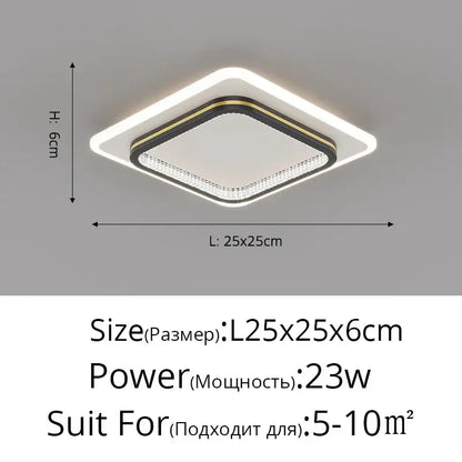 Modern black and gold crystal led ceiling lights with sleek white frame and bright embedded leds for entrance hallways