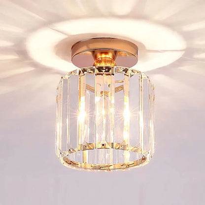 Modern black and gold ceiling light with faceted crystal panels decorbites crystal pendant for bedroom decor