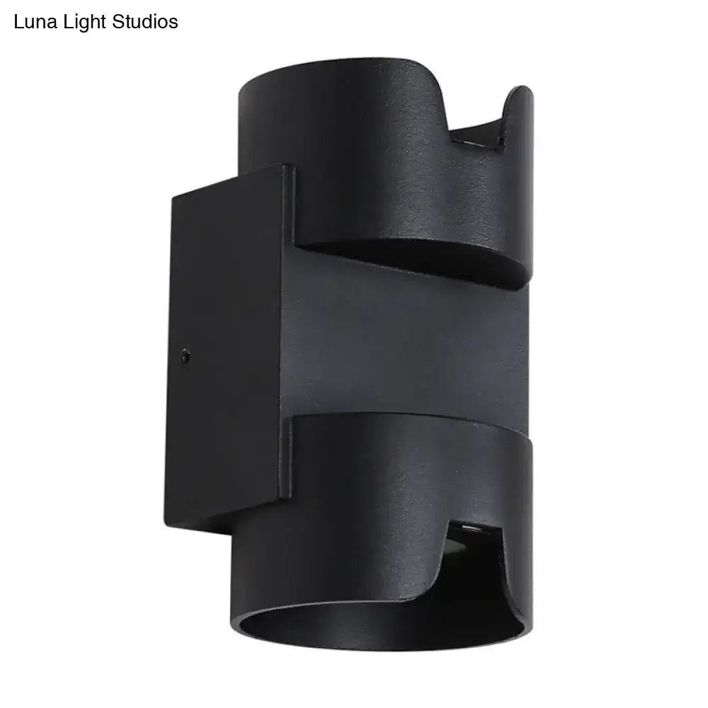 Modern black matte wall light with sleek geometric led flush mount design for patio and indoor use