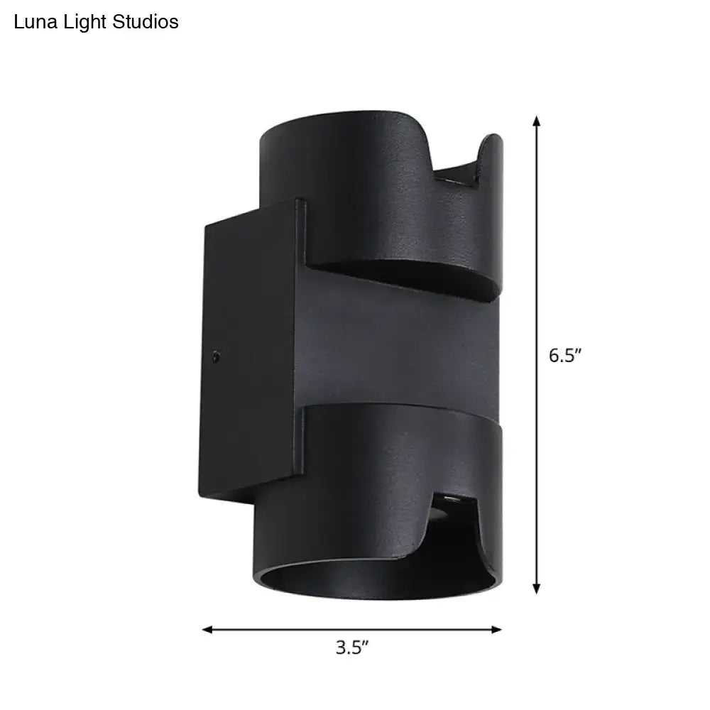 Modern black matte geometric led flush mount wall light with sleek design for outdoor patio use